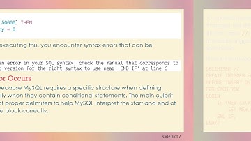 Resolving MySQL Trigger Errors: Using IF Statements in INSERT Triggers
