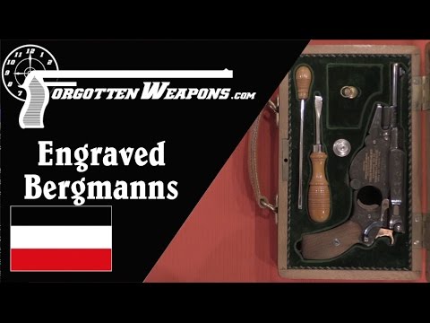 Magnificent Engraved Bergmann Pistols shooting in dc