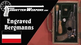 Magnificent Engraved Bergmann Pistols