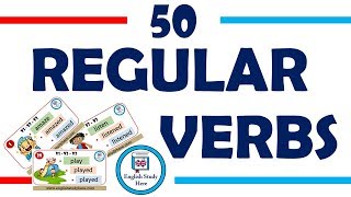 50 Most Common Regular Verbs with Pictures | Regular Verbs in English