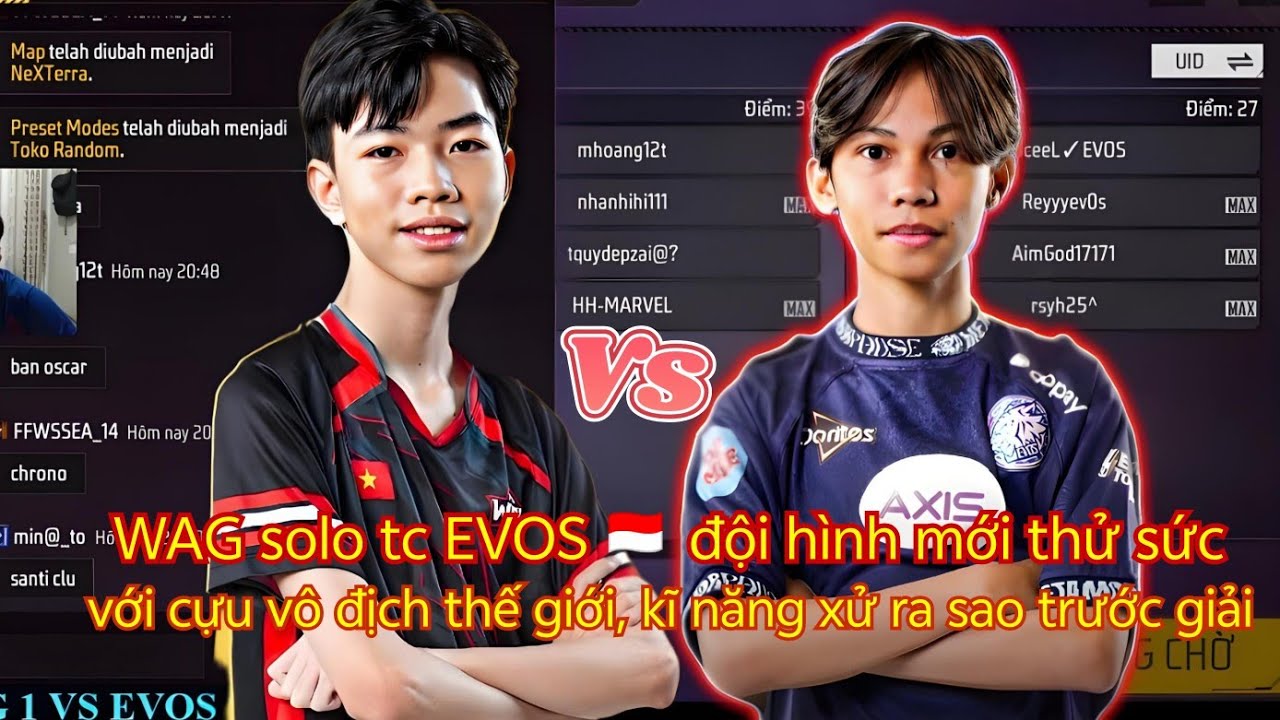 WAG solo tc EVOS 🇮🇩 đội hình mới thử sức với cựu vô địch thế giới, kĩ năng xử ra sao trước giải 