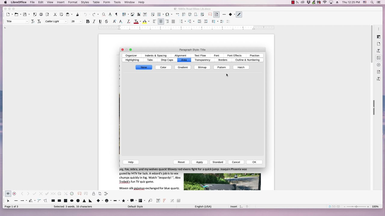 LibreOffice Writer Quick Video Setting a title border YouTube