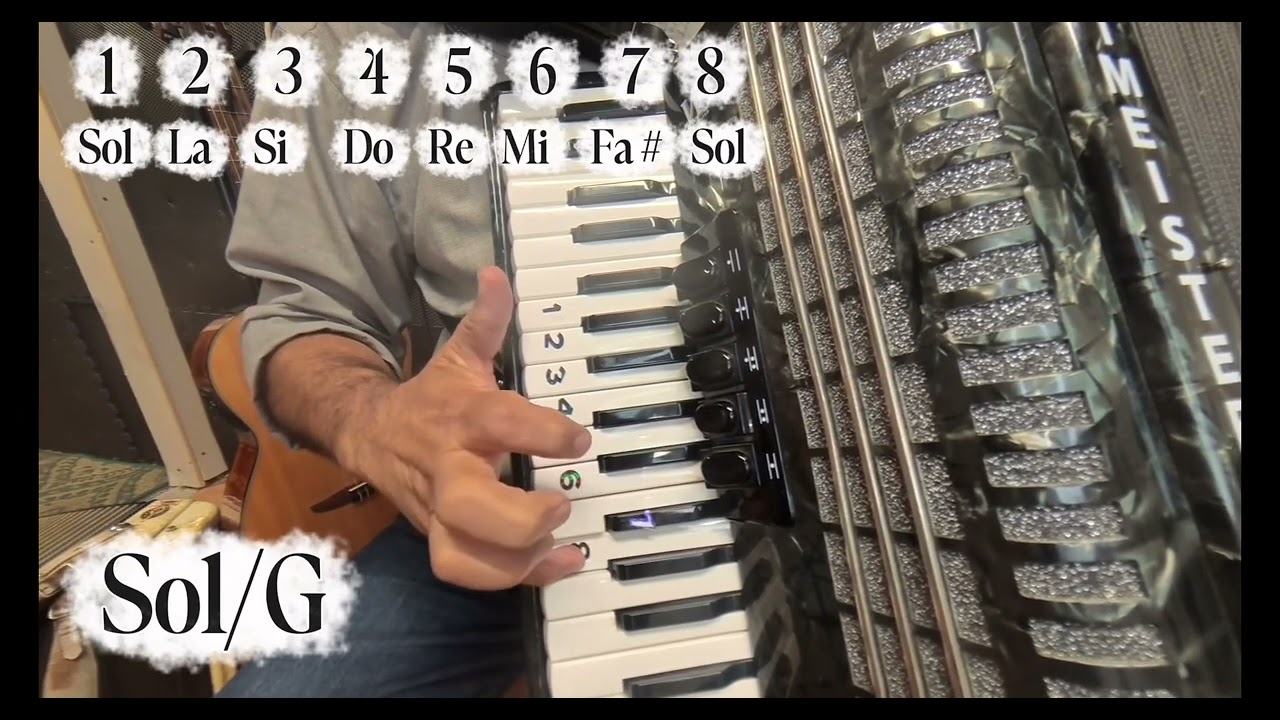 Tutorial #1 De Escala De Sol En Acordeon De Piano