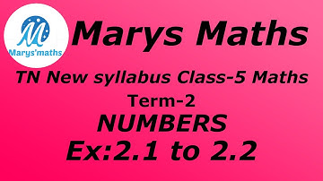 5th Maths Ex:2.1 to 2.2 Term-2 TN Samacheer