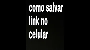 Como salvar um link na tela inicial?