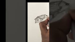 How To Draw Hut 🛖 Shading Step By Step #shorts #youtubeshorts #drawing #art #pencildrawing