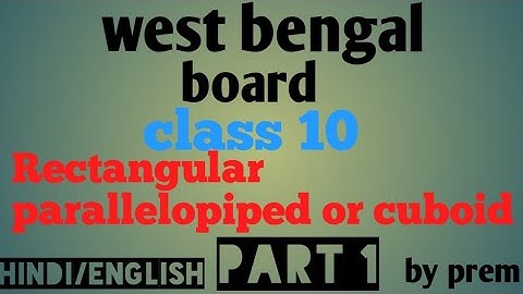 Wb board//class 10//Rectangular parallelopiped or cuboid (ch-4)//part 1