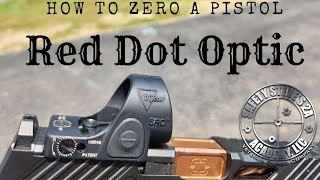 How to Zero a Pistol Red Dot // Trijicon SRO Zeroing//