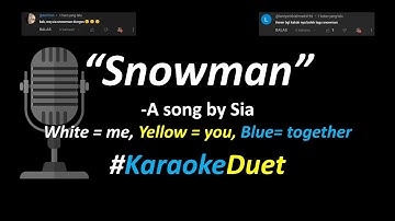 Sia - Snowman (Duet Karaoke Version) | Cover | #DuetKaraoke #singwithme