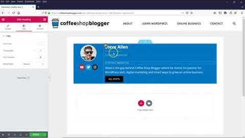 Create a Custom Author Box Using Elementor and GeneratePress