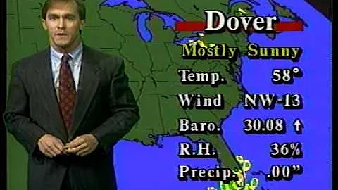 Mike Seidel WBOC-TV Weathercast 7 PM 10-7-1991