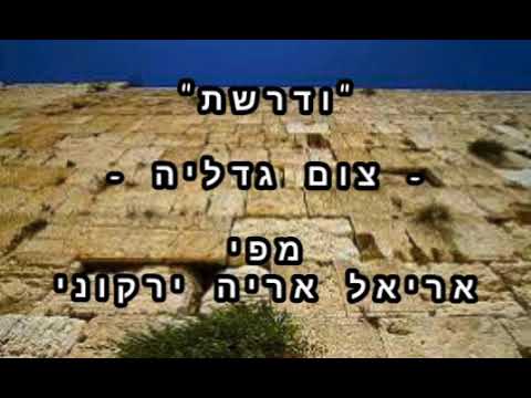 ודרשת על צום גדליה Youtube