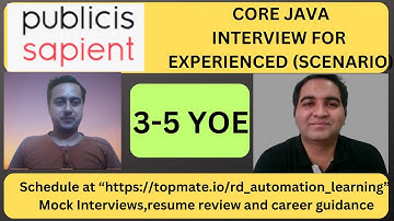 Publicis Sapient Java Interview Questions | Core Java Interview Questions