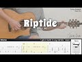 Riptide  vance joy  fingerstyle guitar  tab  chords  lyrics