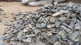 Incredible Recycled Old Plastic Shoes and Make New Plastic Shoes| Mass Production Process video