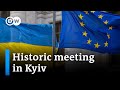 Breaking: EU foreign ministers make surprise visit to Kyiv I DW News