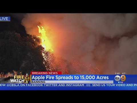 Apple Fire In Riverside County Explodes To 15,000 Acres; 0 Percent Containment