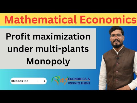 Profit maximization under multi-plants monopoly | Partial derivatives ...