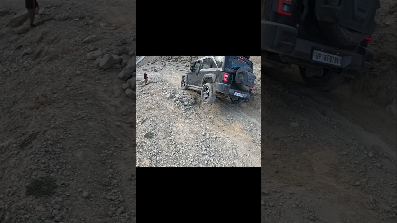 “Roads were made for normal cars… legends choose no roads 😈” #malangtheexplorer #thar #offroading