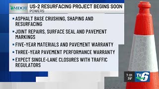 US-2 resurfacing project to start in Dickinson, Menominee counties
