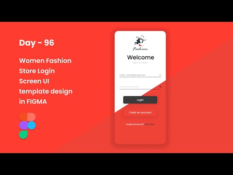 Day - 96 || Women Fashion Store Login Screen UI design in FIGMA  || Daily UI Design Challenge