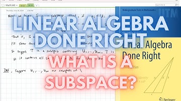 (1.C) Linear Algebra Done Right: Subspaces