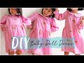 Diy puff sleeve baby doll dress for girl without pattern  dress sewing tutorial  baby frok