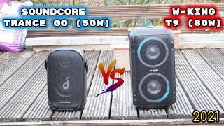W-king T9 Vs Anker Soundcore Trance Go | Sound &amp; BASS Test | Budget Wireless Party Speakers