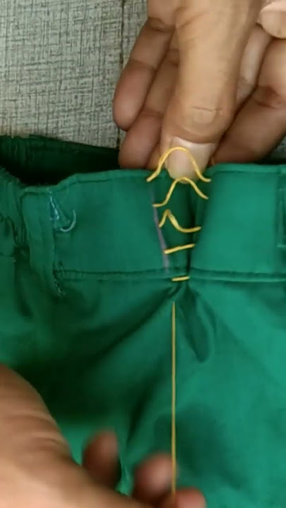 Tutorial to reduce the waist of a school skirt without a sewing machine #videoshort