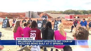 Student-athletes tour 17 Springs facility under construction