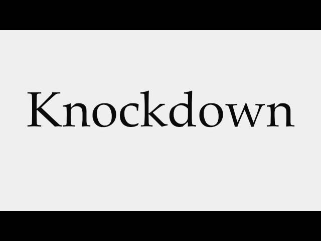 knockdown  Tradução de knockdown no Dicionário Infopédia de Inglês -  Português