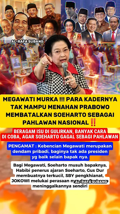Megawati Marah, Kadernya Gagal Cegah Soeharto Jadi Pahlawan Nasional‼️#prabowo #purbaya #shorts #fyp