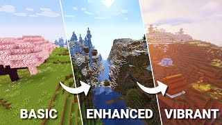 [Minecraft Comparison] Sildur's Basic vs Enhanced vs Vibrant Shaders