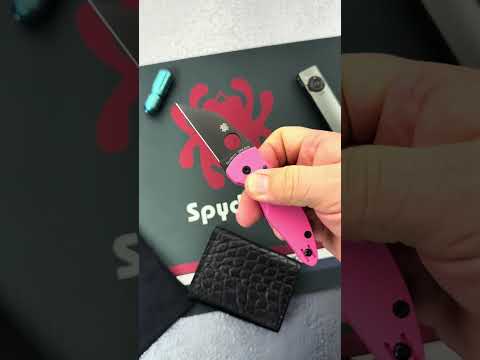 Spyderco MicroJimbo Pink G10 & Black DLC Sprint Run - Available at GPKNIVES.com! 