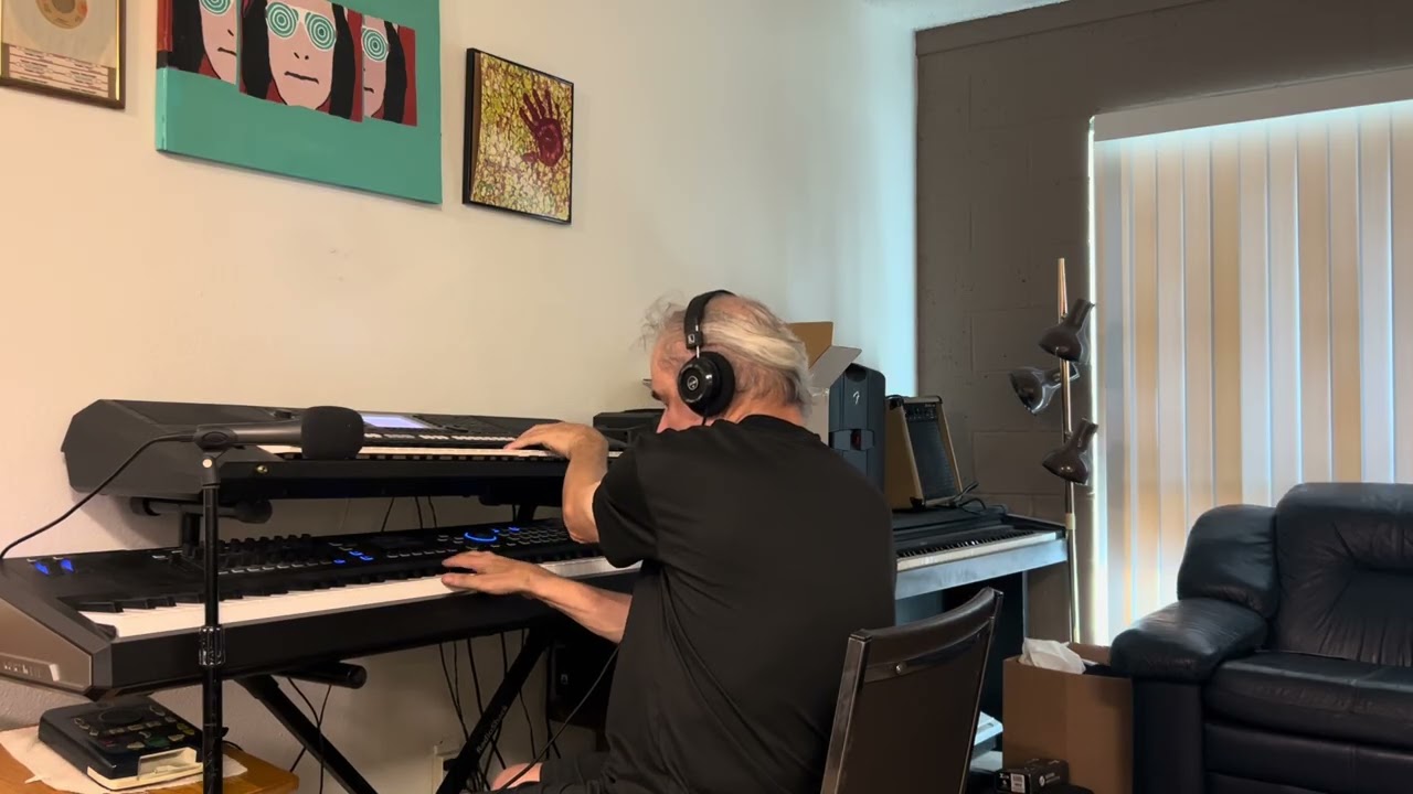 Playing on keyboards, Take On Me, Aha, using live 8 Berlin 2005 for the tracks