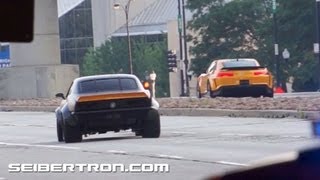 Transformers 4 Age of Extinction filming in Chicago: Autobot Bumblebee Chevrolet Camaros