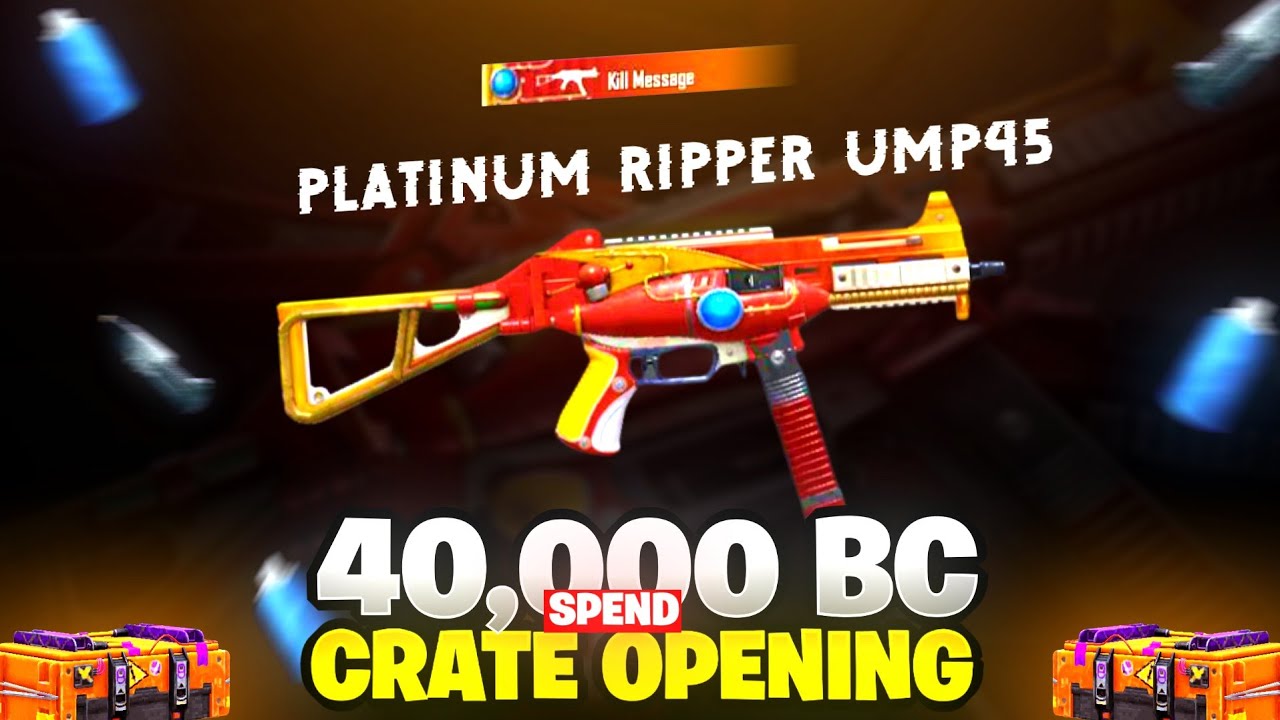 Platinum Ripper UMP45 Crate Opening || Pubg Mobile Lite New UMP45 Crate Opening ||