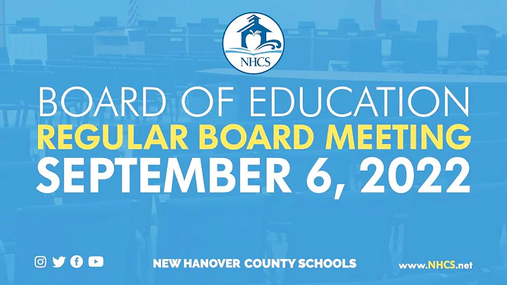 NHCS Board of Ed. Regular Meeting | Sept. 6th, 2022  |  Part 1
