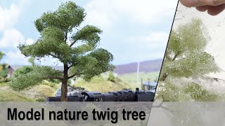 Model realistic miniature trees easy & low cost