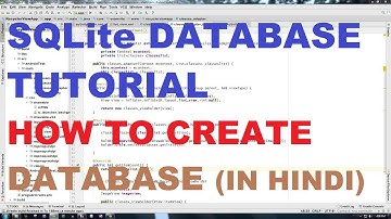 how to create SQLite database in android studio easily in hindi