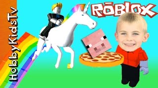 HobbyFrog Plays Roblox Get Eaten Pizza Minecraft HobbyKidsTV
