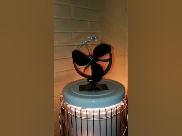 VODA Ventilador de estufa con cubierta protectora, ventiladores de estufa  de leña a prueba de calor, ventilador de chimenea de 4 aspas para estufas  de