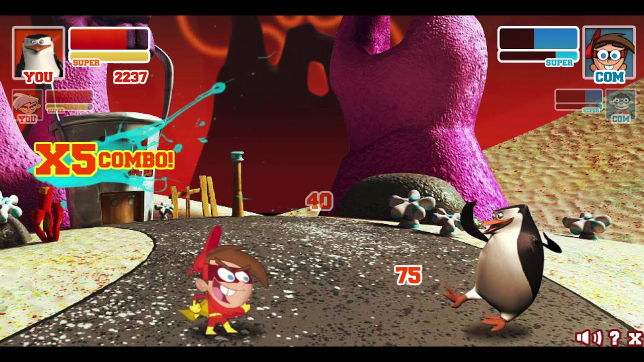 Super Brawl 2 - Skipper/Danny Phantom Vs. Timmy Turner/Chum Chum