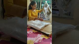 Decor Metal 3D Golden Ginkgo Leaves with Deer Wall Art poster Unboxing😍#youtubeshorts #shorts #viral