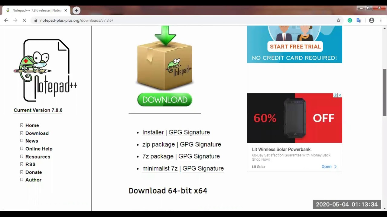 downloading Notepad++ 8.5.4 downloading Notepad++ 8.5.4