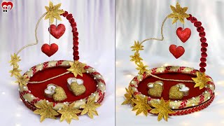 DiY - Heart Shaped Engagement Ring Tray Decoration Idea || Handmade Ideas