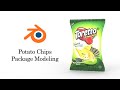 Potato Chips Packaging Design | 3D Modeling Tutorial | How to Create Potato Chips Package in Blender