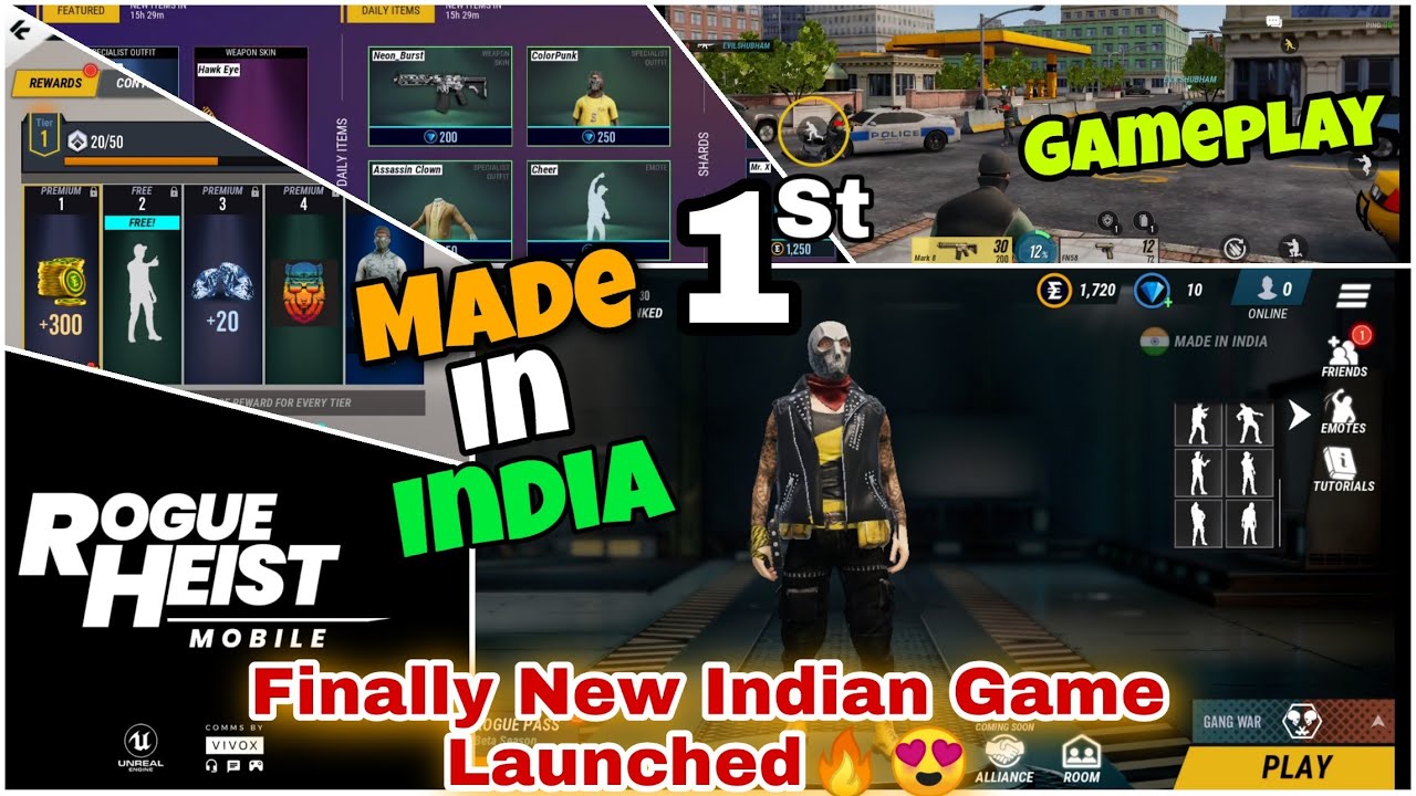 😍 MPL Rogue Heist - Indian first Shooter Game | First Indian Multiplayer Shooting Game Launched
