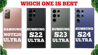 samsung galaxy s24 ultra vs galaxy s23 ultra vs galaxy s22 ultra vs samsung galaxy note 20  ultra