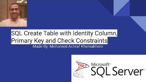 SQL Create Table with Identity Column, Primary Key and Check Constraints